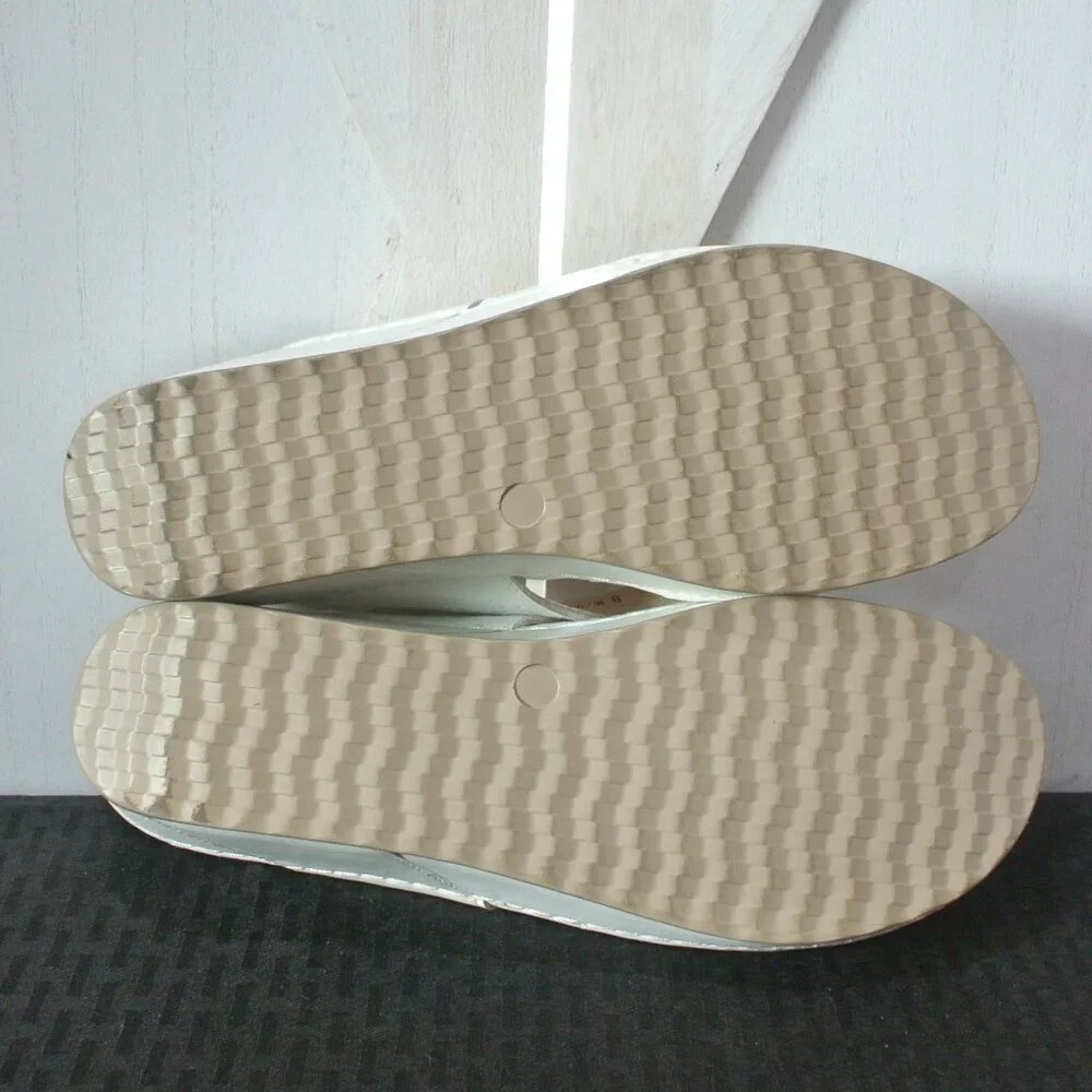 David Tate Leather Goldie Wedge Thong Sandals